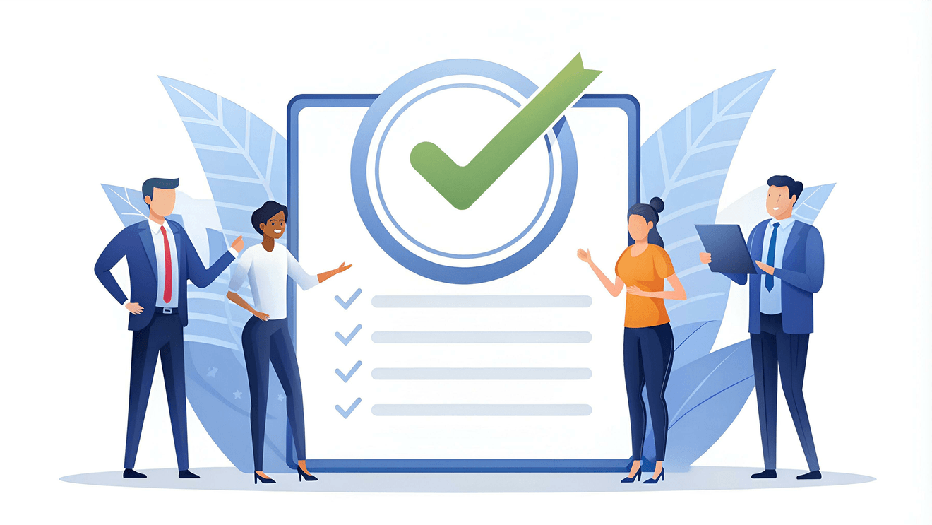 animated figures in front of certification chart