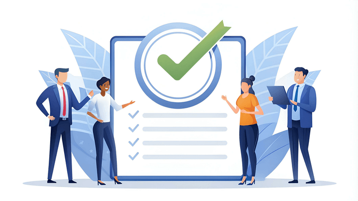 animated figures in front of certification chart