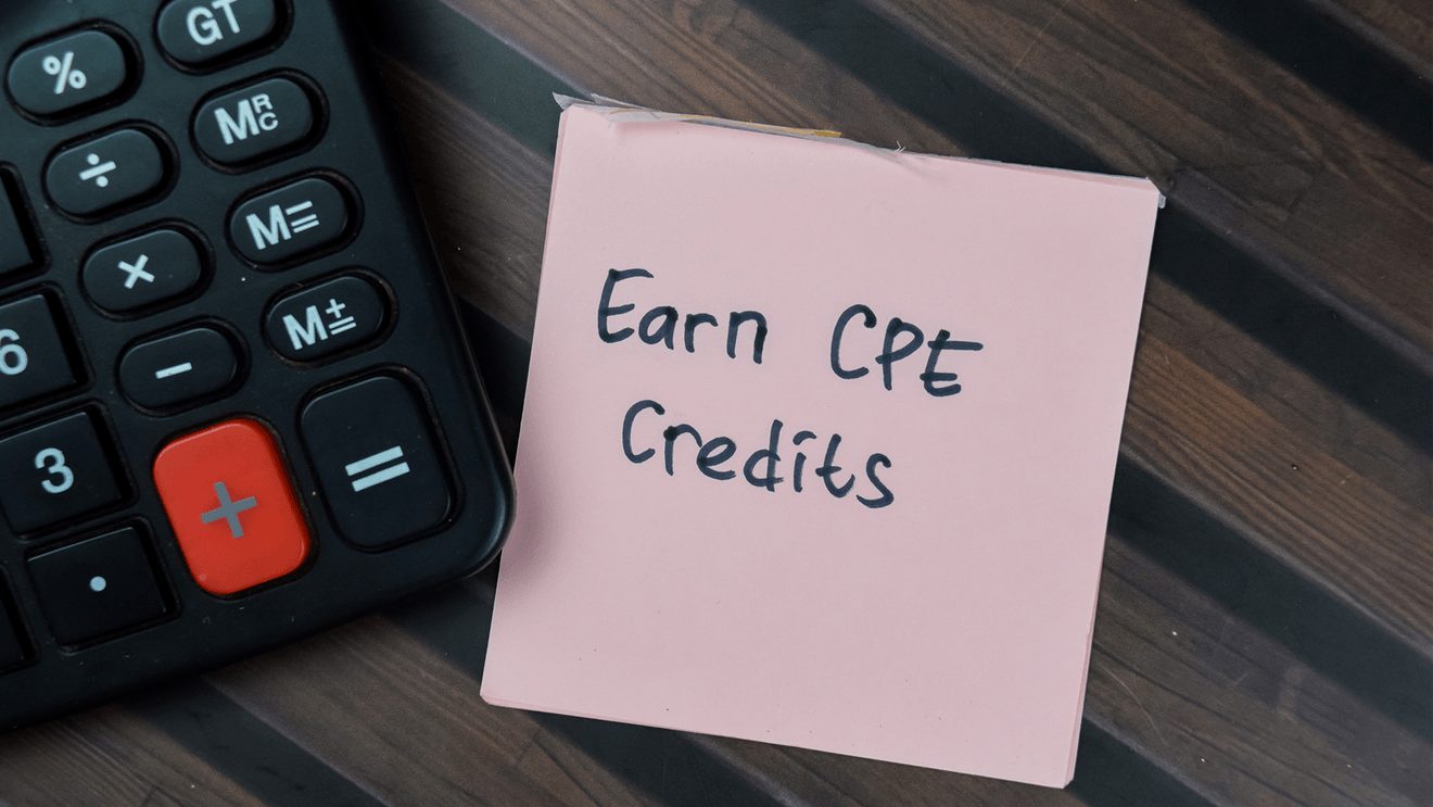 sticky note that says earn cpe credits